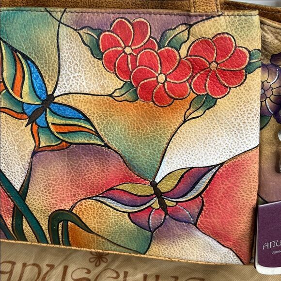 Anuschka Genuine Painted Leather Matching Set NWT - Picture 4 of 12